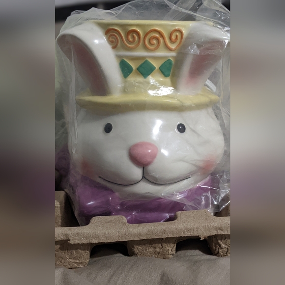 Scentsy Easter Bunny Warmer - White, Pink, and Purple, Yellow - Picture 3 of 8